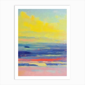 Malibu Beach, California Bright Abstract Art Print