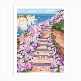 Steps To The Sea Art Print