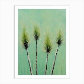 Australian green native flowers Art Print