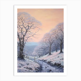 Dreamy Winter Painting Exmoor National Park England 3 Art Print