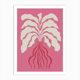 Minimal Leaf And Vase Art Print