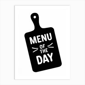 Menu Of The Day Kitchen Art Art Print