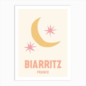 Biarritz, France, Graphic Style Poster 1 Art Print