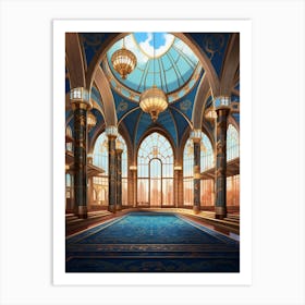 Ortaky Mosque Pixel Art 3 Art Print