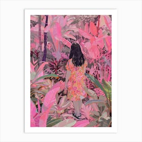 In The Garden Pink 1 Art Print