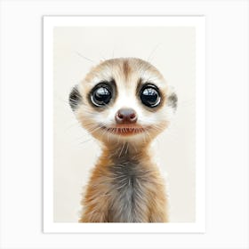 Cute Meerkat Art Print