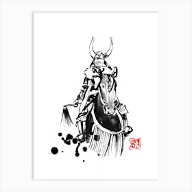 Shogun On A Horse Art Print