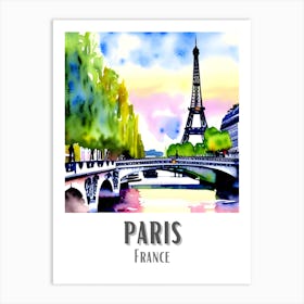 Paris Watercolor Art Print