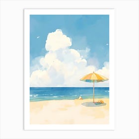 Watercolor Of A Beach 7 Art Print