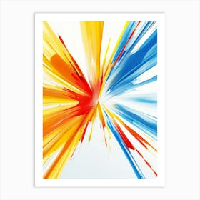 Abstract Splashing Colors Art Print