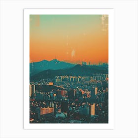 Seoul Retro Photo Polaroid Inspired 1 Art Print