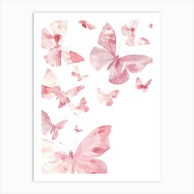 Watercolor Butterflies 2 Art Print