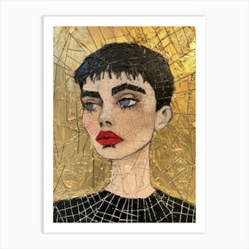 Mosaic Of A Woman 7 Art Print