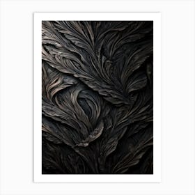 Abstract series: Dark Leaves Art Print