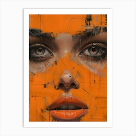 Orange Face Art Print