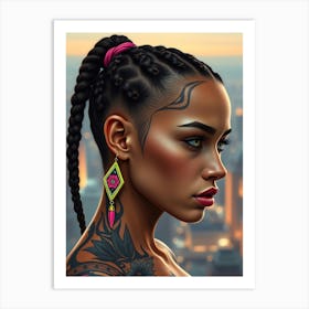 Tattooed Woman 6 Art Print