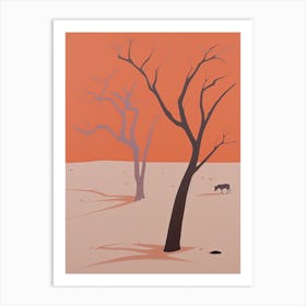 Namib Desert   Africa (Namibia), Contemporary Abstract Illustration 3 Art Print
