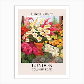 London Flower Market Art Print