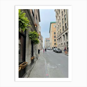 Street Scene In Quebec City Art Print