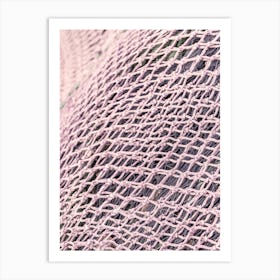 Close Up Of A Net fishing net Art Print