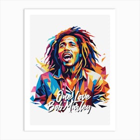 Bob Marley 02 Portrait Music WPAP Pop Art Art Print