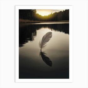 Feather In Water 2 Art Print