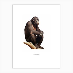 Bonobo Kids Animal Poster Art Print