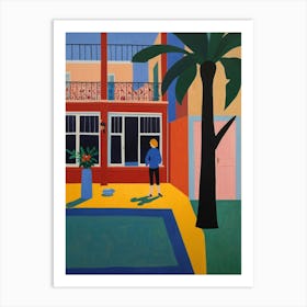 House By The Pool Art Print