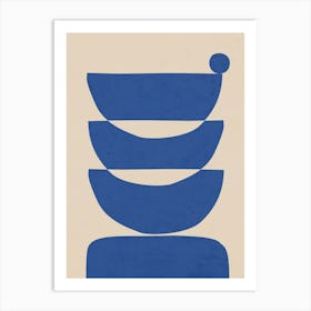 Blue Bowls Art Print