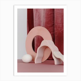 Pink Wooden Toy Art Print