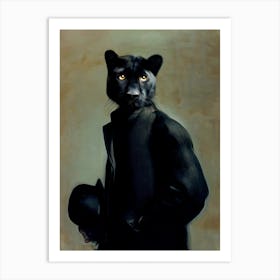 Mysterious Panther Hussein Pet Portraits Art Print