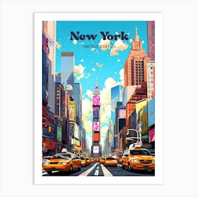 New York United States Times Square Travel Art Art Print