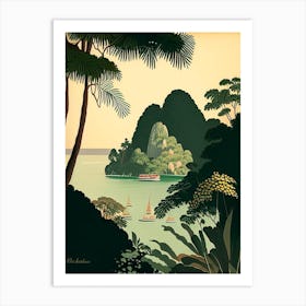 Ko Phi Phi Thailand Rousseau Inspired Tropical Destination Art Print