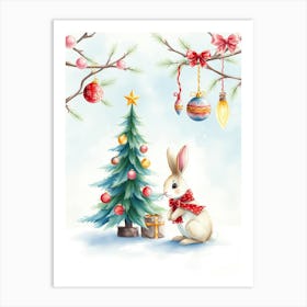 Christmas Bunny 9 Art Print