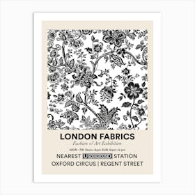Poster Fern Frost Bloom London Fabrics Floral Pattern 5 Art Print