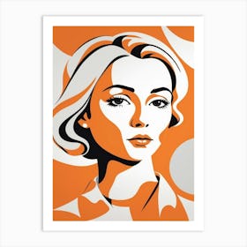 Pop Art women portrait Art Print