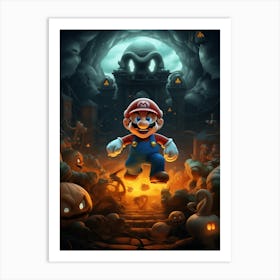 Mario Bros Halloween 2 Art Print