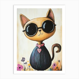 Cat In Sunglasses 1 Art Print