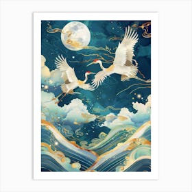 Cranes In The Sky 3 Art Print