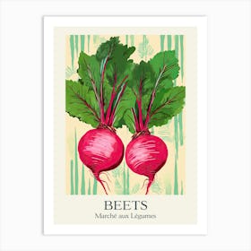 Marche Aux Legumes Beets Summer Illustration 2 Art Print
