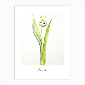 Friendly Kids Leek Poster Art Print