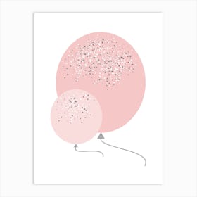 Up In The Air Pink Art Print