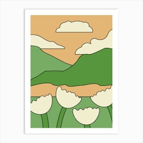 Tulips In The Field Art Print