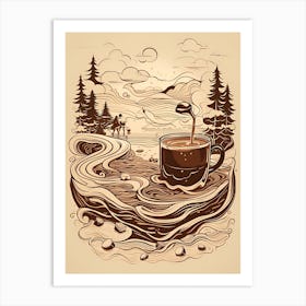 Coffee In The Forest Art Print