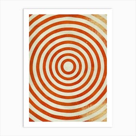 Orange And White Spiral, Bauhaus Art Print