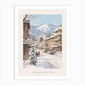 Vintage Winter Poster Leavenworth Washington 4 Art Print