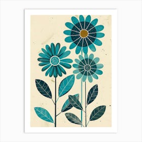 Blue Flowers 67 Art Print