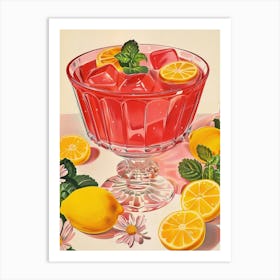 Fruity Jelly Vintage Cookbook Illustration 2 Art Print