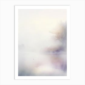 Fog Waterscape Gouache 1 Art Print