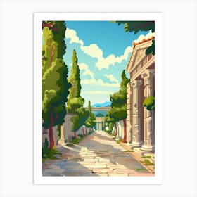 Aegean Road Art Print